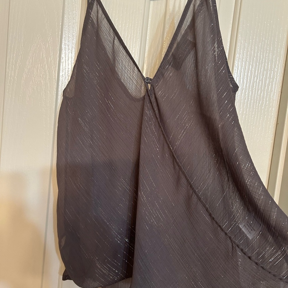 Astr Gray Asymmetrical Backless Camisole